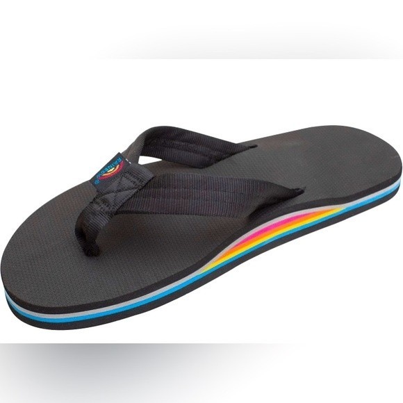 Rainbow Sandals Men's Single Layer Soft Top 1" EVA Rubber Filled Nylon Strap - Picture 1 of 10